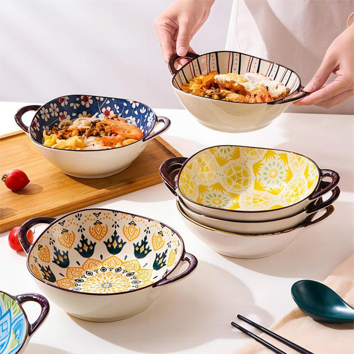 Elegant Moroccan Ceramic Serving Bowl