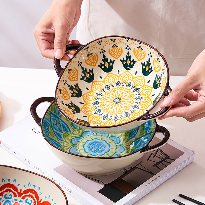 Elegant Moroccan Ceramic Serving Bowl