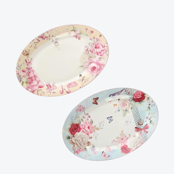 Rose Garden Oval Plate
