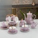 Purple Glaze With Gold Line Tea Set