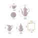 Purple Glaze With Gold Line Tea Set