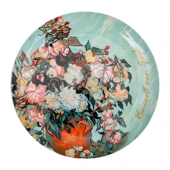 Country Style Oil Painting Bone China Plate