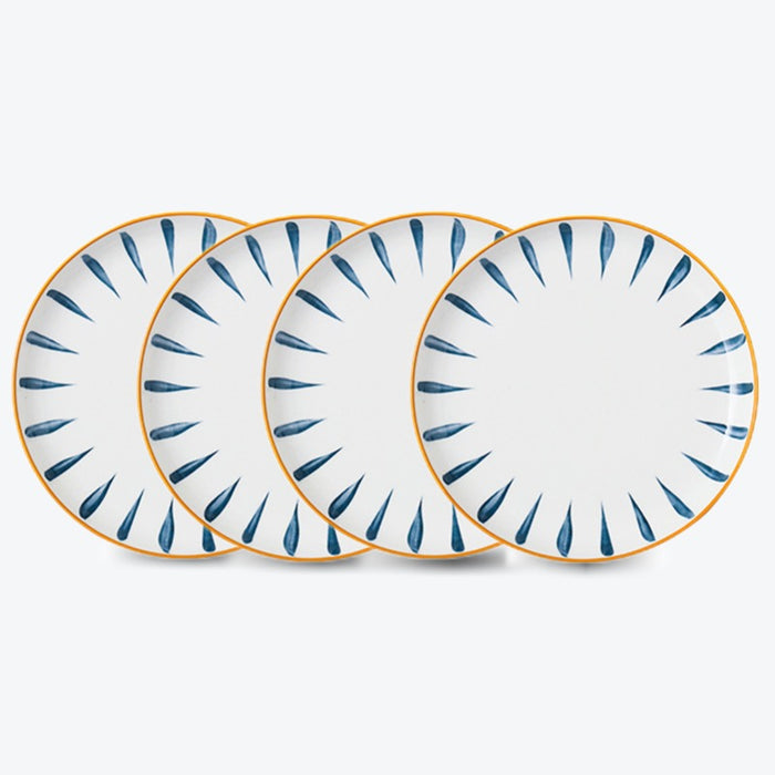 Set of 4 Japanese Style Hand-Painting Ceramic Plate