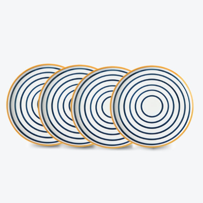 Set of 4 Japanese Style Hand-Painting Ceramic Plate
