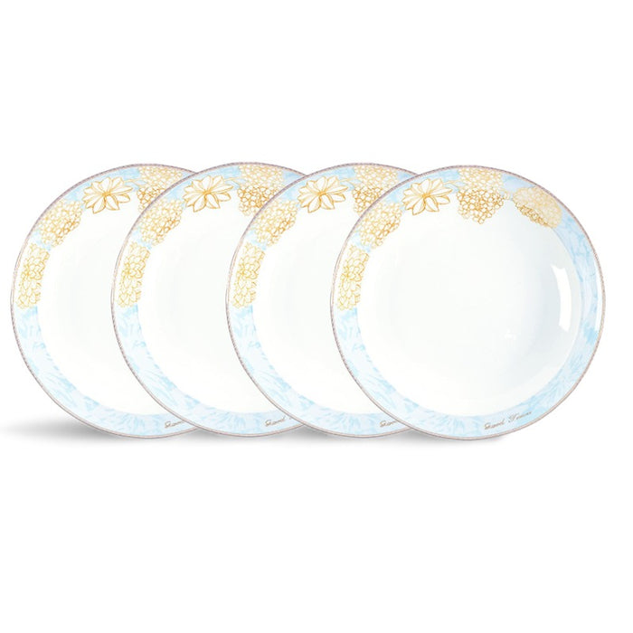 Blue And Yellow Flower Good Time Dinner Set