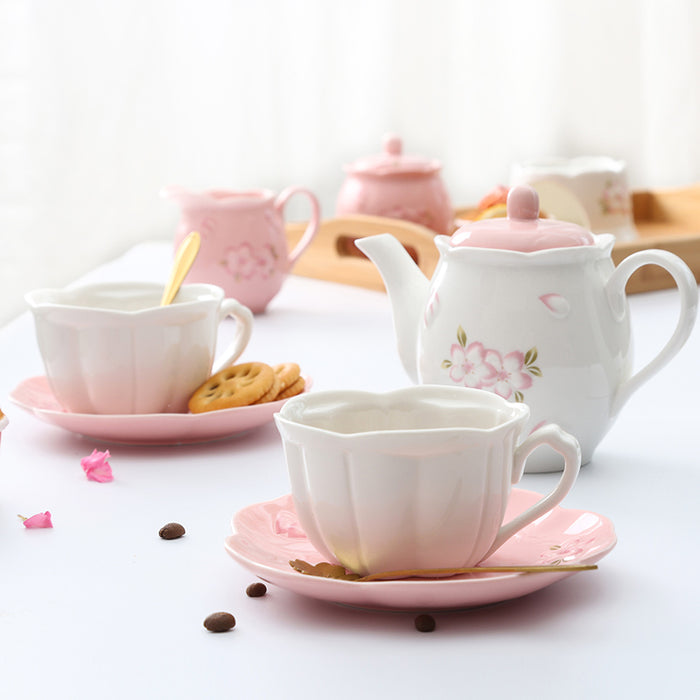 Japanese Sakura Pink Tea Set-2