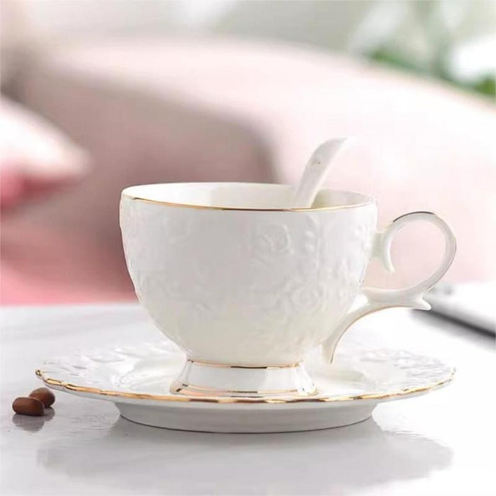 British Relief Floral Tea Set-2