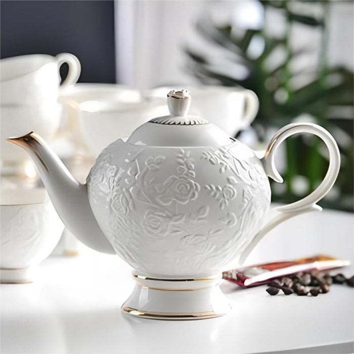 British Relief Floral Tea Set-3