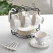 British Relief Floral Tea Set-4