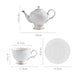 British Relief Floral Tea Set-5