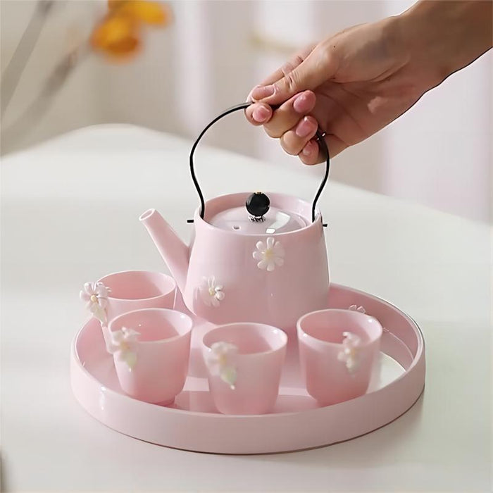 Japanese Sakura Pink Tea Set