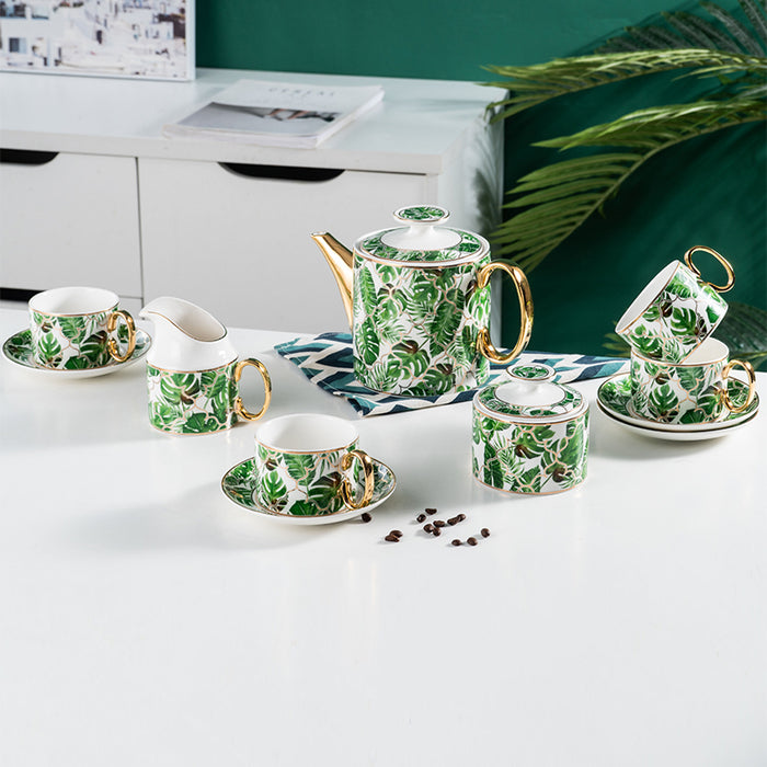 Leaf Modern Bone China Coffee & Tea Set