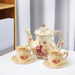 European Rose Ivory Porcelain Coffee Set-3