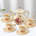 European Rose Ivory Porcelain Coffee Set-3