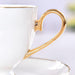 Gold Rim Bone China Coffee Cup and Saucer Set