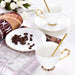 Gold Rim Bone China Coffee Cup and Saucer Set
