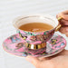 Leopard Golden Rim Bone China Coffee Cup Set-6