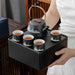 Japanese-Style Ink Color Ceramic Tea Set-7-9