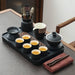 Mountain Black Pottery Travel Kung Fu Tea Set-2