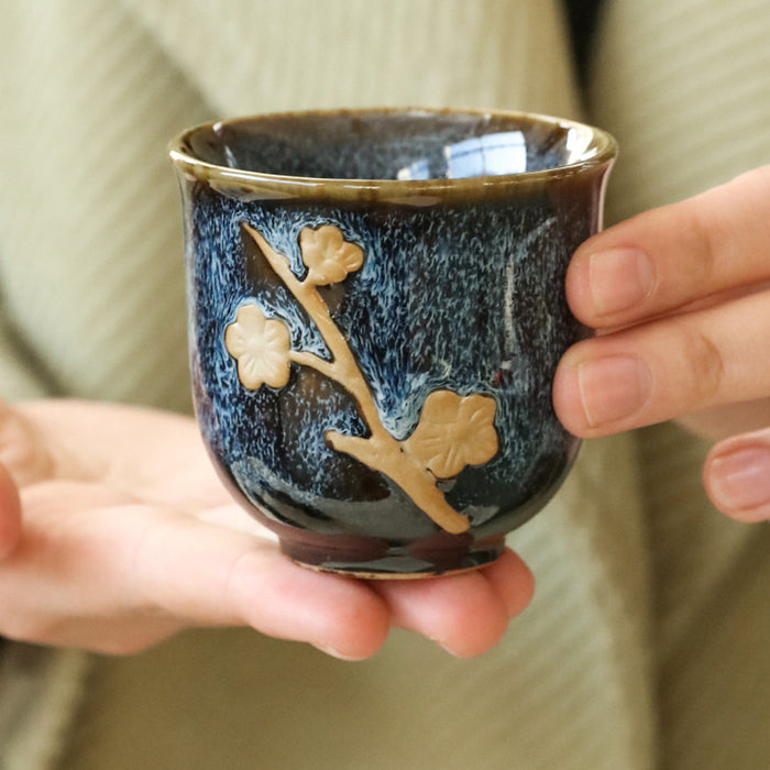 Japanese Plum Blossom Ceramic Tea Set