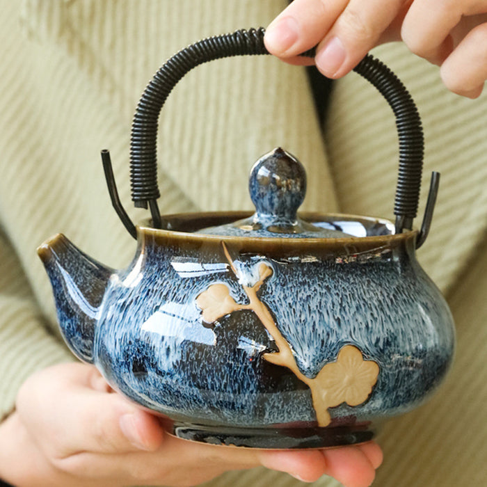 Japanese Plum Blossom Ceramic Tea Set