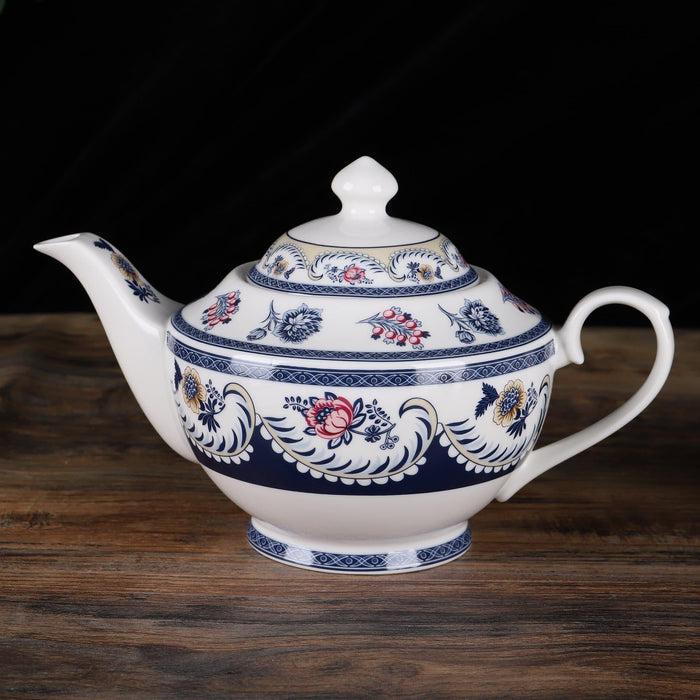 15 Pieces Blue Vintage China Tea Set - HauSweet