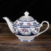 15 Pieces Blue Vintage China Tea Set - HauSweet