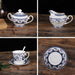15 Pieces Blue Vintage China Tea Set - HauSweet