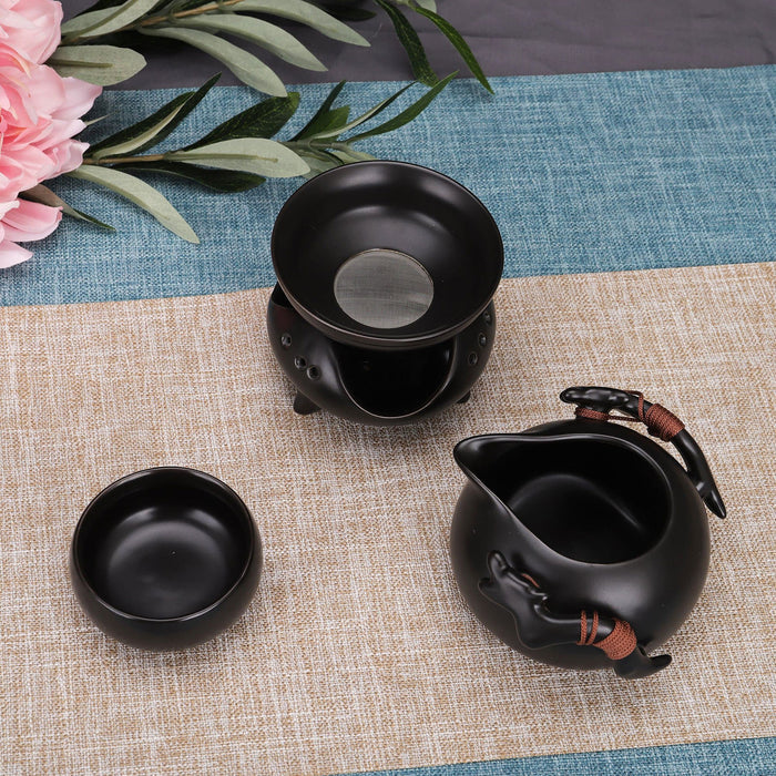 Black Chinese Ceramic Tea Set - HauSweet