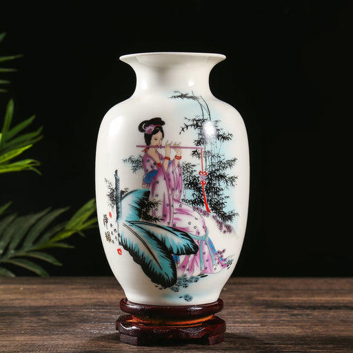 Chinese Retro White Porcelain Vase - HauSweet