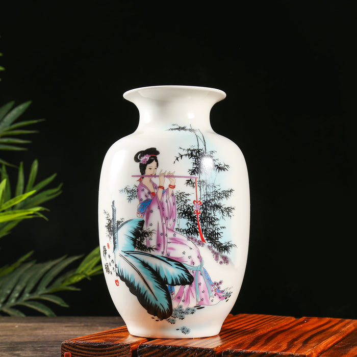 Chinese Retro White Porcelain Vase - HauSweet