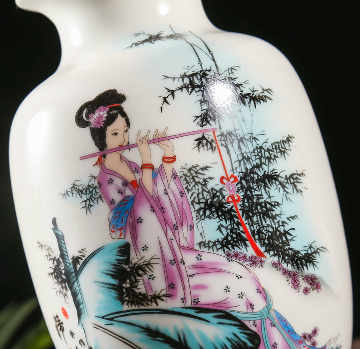 Chinese Retro White Porcelain Vase - HauSweet