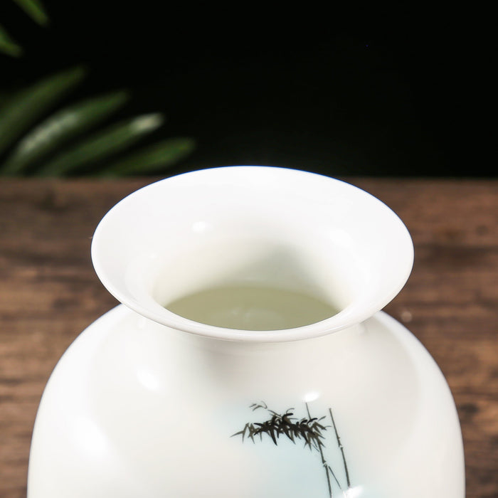 Chinese Retro White Porcelain Vase - HauSweet