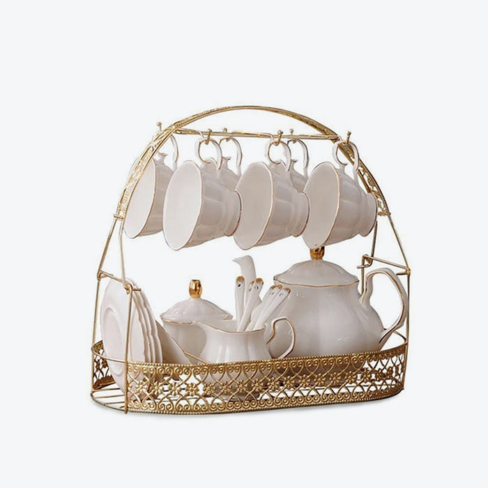 15 Pieces Simple Bone China Tea Sets - HauSweet