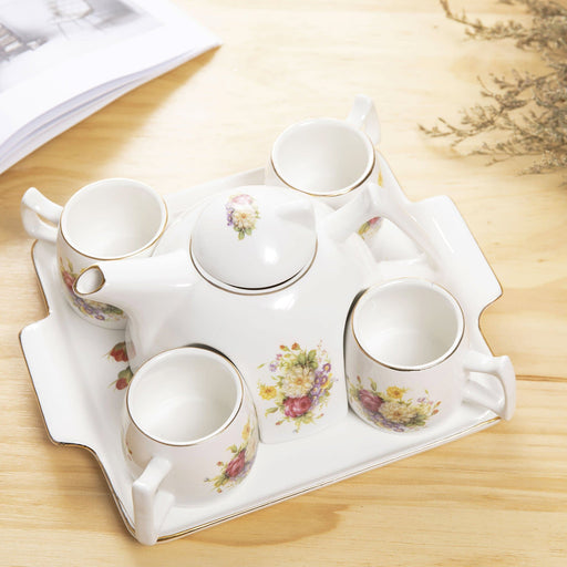Flower Porcelain Coffee Tea Set - HauSweet