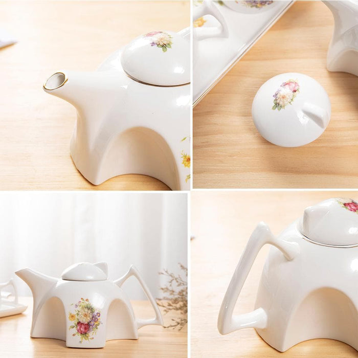 Flower Porcelain Coffee Tea Set - HauSweet