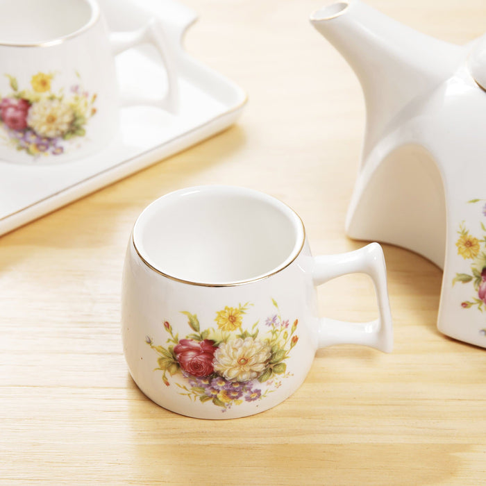 Flower Porcelain Coffee Tea Set - HauSweet