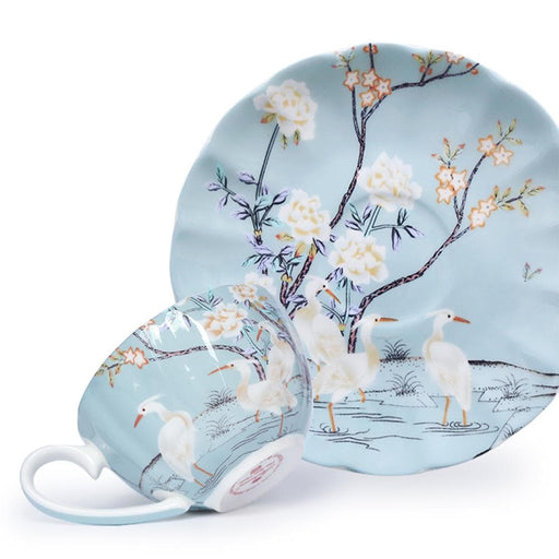 Blue Fine Bone China Coffee Cup - HauSweet