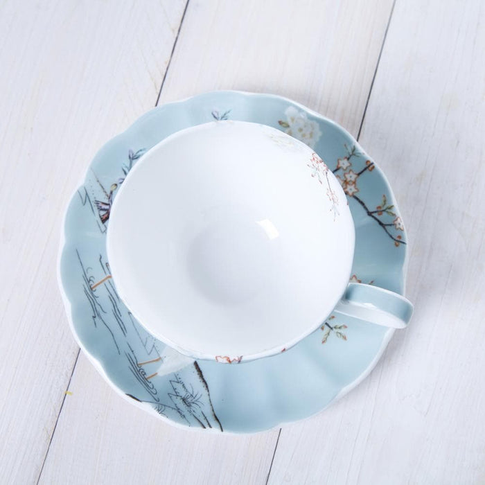 Blue Fine Bone China Coffee Cup - HauSweet