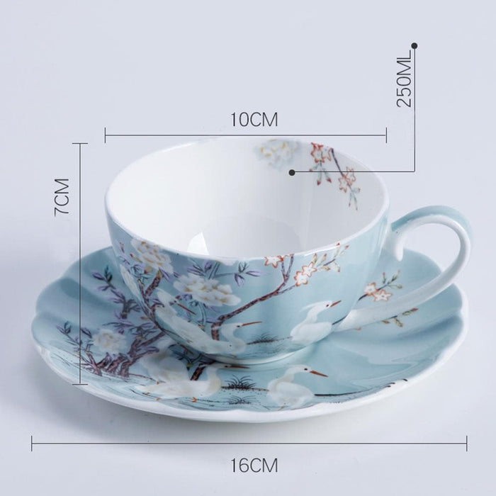 Blue Fine Bone China Coffee Cup - HauSweet