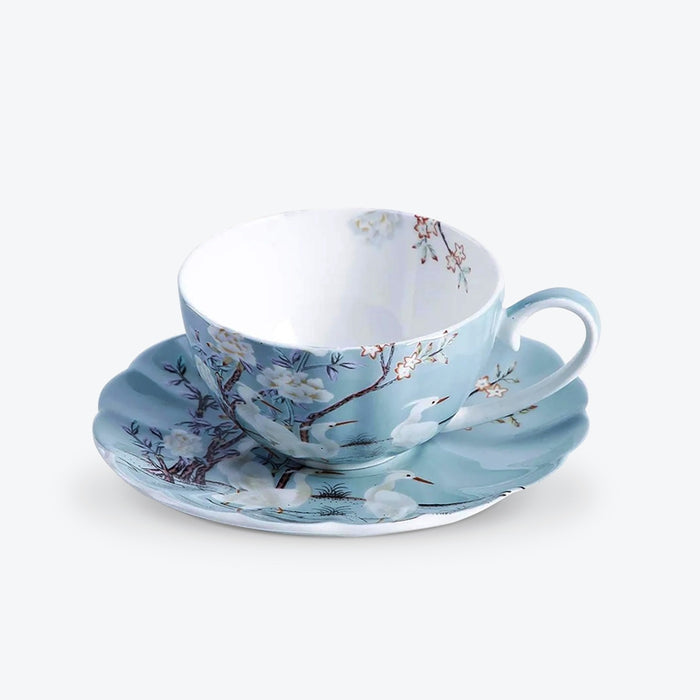 Blue Fine Bone China Coffee Cup - HauSweet