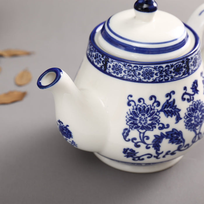 Blue Flowers Porcelain Tea Pot - HauSweet