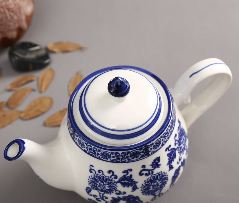 Blue Flowers Porcelain Tea Pot - HauSweet