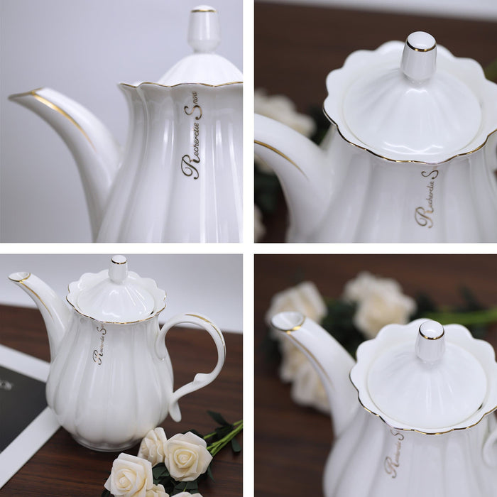 White Ceramic Coffee Pot - HauSweet