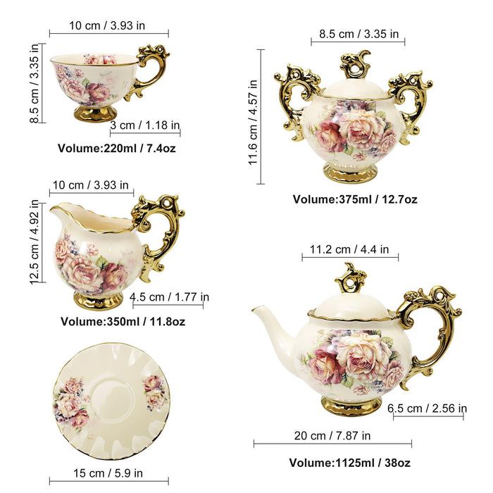 15 Pieces British Porcelain Tea Sets - HauSweet