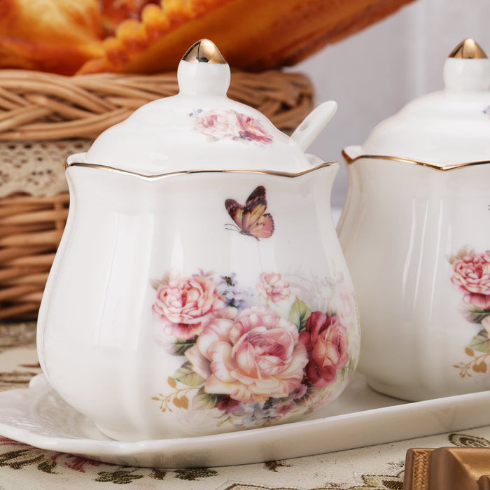 Flower Ceramic Sugar Bowls - HauSweet