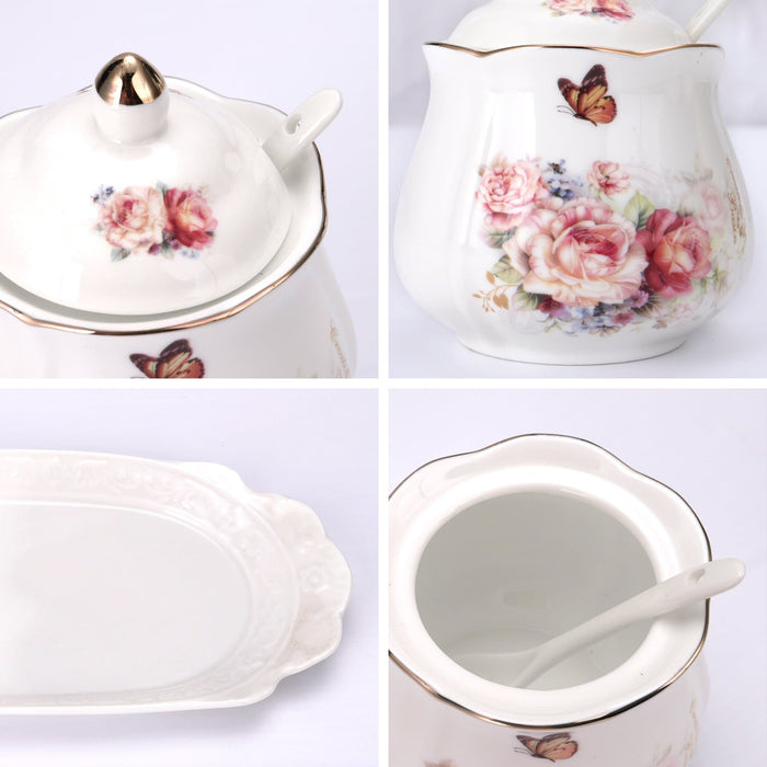 Flower Ceramic Sugar Bowls - HauSweet