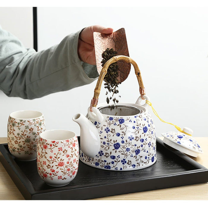 Vintage Flowers Porcelain Coffee Set
