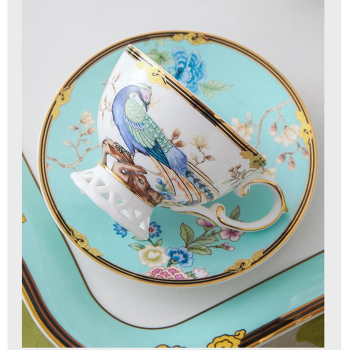 Blue Bird Bone China Coffee Cup - HauSweet