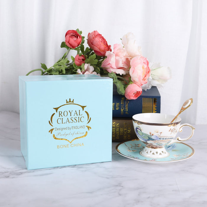 Blue Bird Bone China Coffee Cup - HauSweet